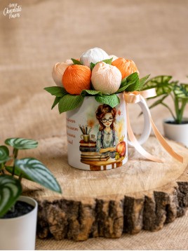 Букет в чаша "Учителка"