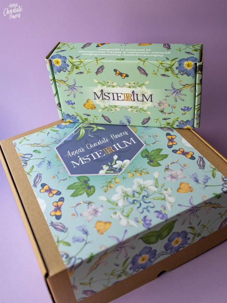 Подаръчна кутия Misterrium и Anna's Chocolate Flowers
